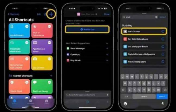 德庆苹果14锁屏维修店分享iPhone14升级iOS16.4后如何创建锁屏快捷方式 